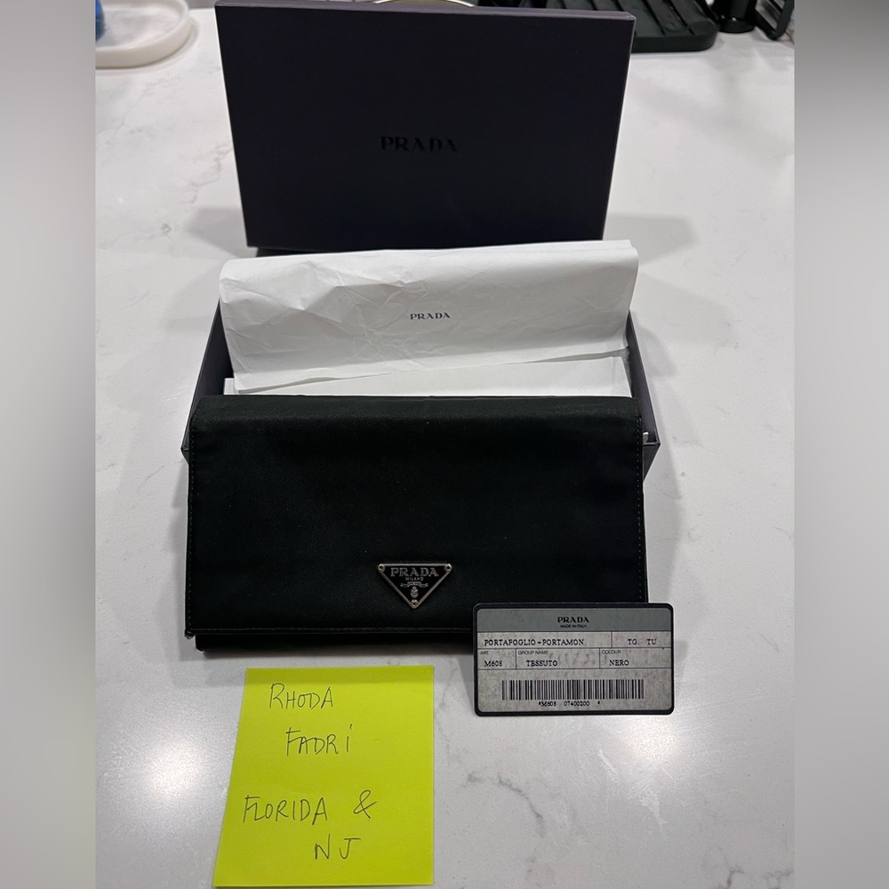 💯Authentic Prada Nylon Tessuto Long Snap Wallet
